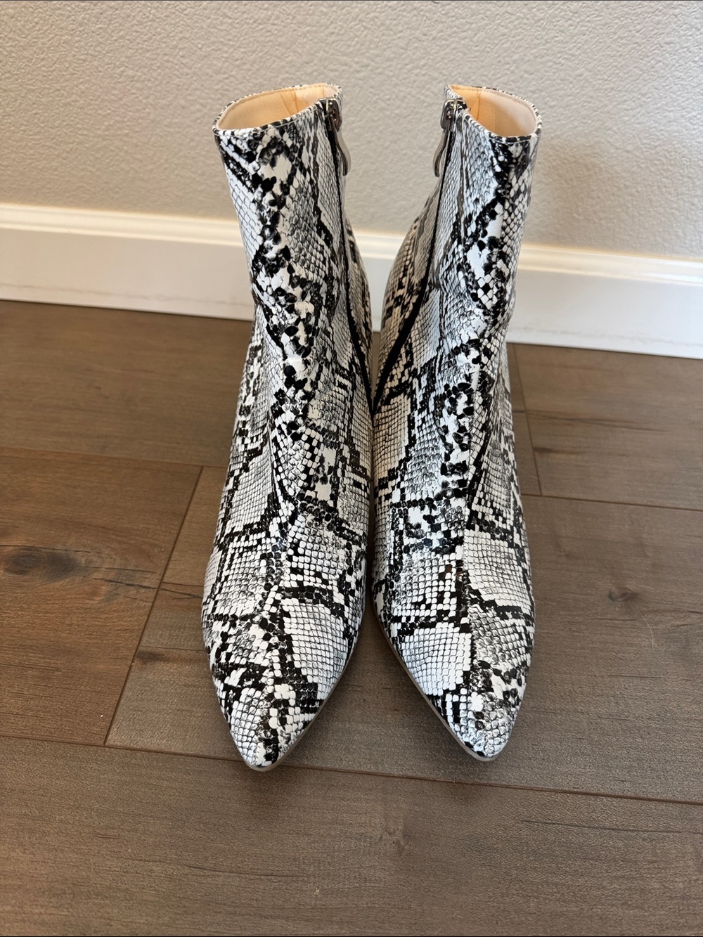 Snake skin booties